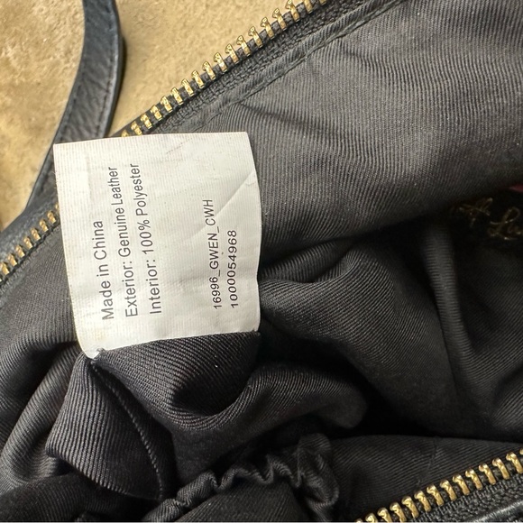 Elliott Lucca black Pebbled Leather Crossbody/Shoulder Bag Chain Strap - Picture 6 of 6